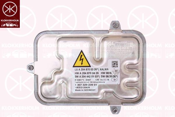 Ballast, gas discharge lamp, for vehicles with dynamic bending light, Bi-Xenon, AL, 1 307 329 239 (MERCEDES), 1 307 329 239 01 (MERCEDES), 204 820 3385 (MERCEDES), 204 870 0326 (MERCEDES), 204 870 0426 (MERCEDES), A1 307 329 239 (MERCEDES), A1 307 329 239 01 (MERCEDES), A204 820 3385 (MERCEDES), A204 870 0326 (MERCEDES), A204 870 0426 (MERCEDES), A2048203385 (MERCEDES)