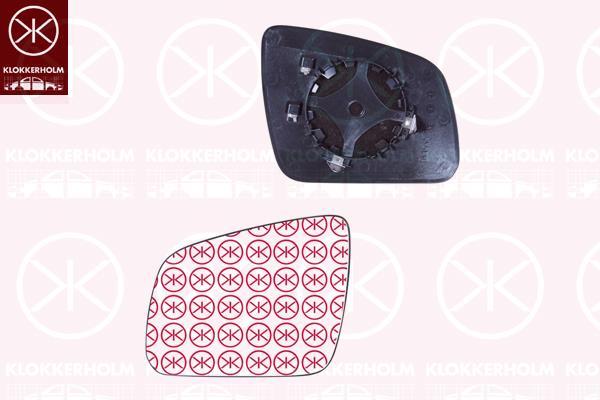 Mirror Glass, exterior mirror, Left, Heatable, Number of pins: 2, Aspherical, 204 810 0921 (MERCEDES), A 204 810 0921 (MERCEDES), A204 810 0921 (MERCEDES), A2048100921 (MERCEDES)