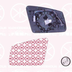 Mirror Glass, exterior mirror, Right, Heatable blind spot mirror, Number of pins: 4, Aspherical, 2128102921 (MERCEDES), 2468100521 (MERCEDES), A2128102921 (MERCEDES), A2468100521 (MERCEDES)