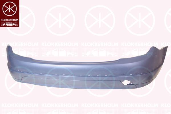 Bumper, w/primer, Elegance/Avantgarde, Rear, with holes/bracket for narrow trim strips, A204 885 10 25 (MERCEDES)