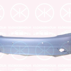 Bumper, w/primer, Elegance/Avantgarde, Rear, with holes/bracket for narrow trim strips, with hole(s) for parking distance control, A204 880 13 40 (MERCEDES)