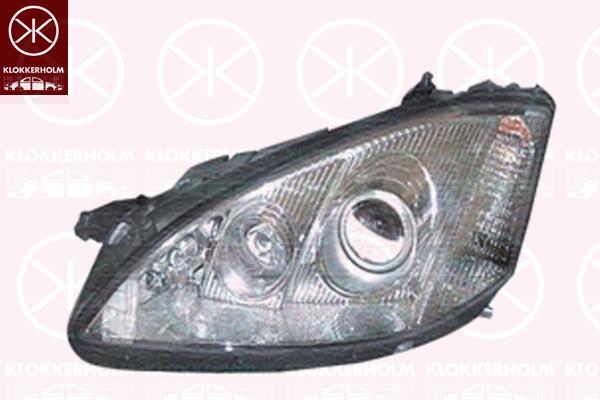 Headlight, Left, Bi-Xenon, D1S/H7, with motor for headlamp levelling, without control unit for Xenon, with dynamic bending light, AL, 2218203161 (MERCEDES), A2218203161 (MERCEDES)