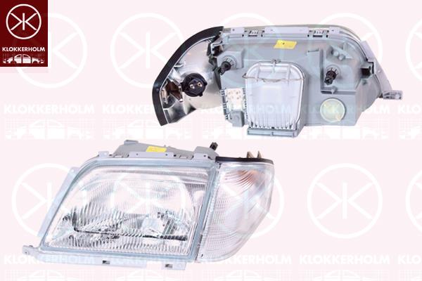 Headlight, Left, H4, Indicator Colour: white, for vehicles with headlight levelling, Bosch, 129 820 7561 (MERCEDES), A 129 820 7561 (MERCEDES), A129 820 7561 (MERCEDES)