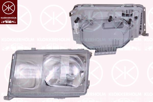 Headlight, H4/H3, for vehicles with headlight levelling, T.Y.C, Left, Illuminance [lx]: 20, 124 820 4961 (MERCEDES), A 124 820 4961 (MERCEDES), A124 820 4961 (MERCEDES)