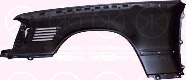 Wing, Turbo, with ventilation slots, Right Front, with holes for trim/protective strip, without hole for direction indicator, 124 880 3218 (MERCEDES), A 124 880 3218 (MERCEDES), A124 880 3218 (MERCEDES)