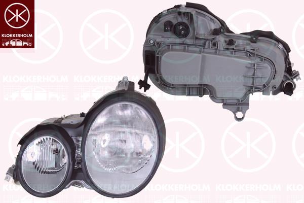 Headlight, H7/H7, for vehicles with headlight levelling, Depo, Left, Illuminance [lx]: 25, 218 200 361 (MERCEDES), A 218 200 361 (MERCEDES), A218 200 361 (MERCEDES)