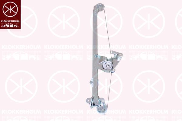 Window Regulator, OE-type, without electric motor, Electric, Left Rear, 210 730 1546 (MERCEDES), A 210 730 1546 (MERCEDES), A210 730 1546 (MERCEDES)