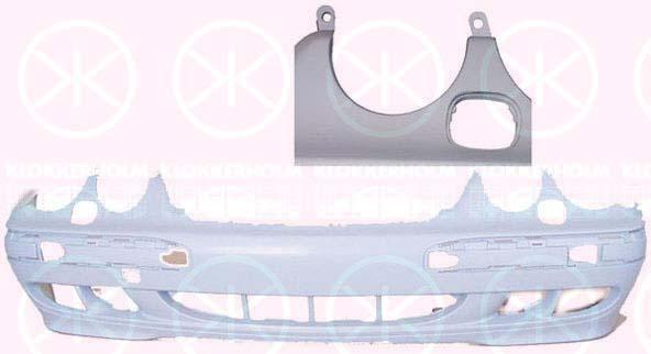 Bumper, w/primer, Front, with hole(s) for washer nozzle, 210 885 2325 (MERCEDES), A 210 885 2325 (MERCEDES), A210 885 2325 (MERCEDES)