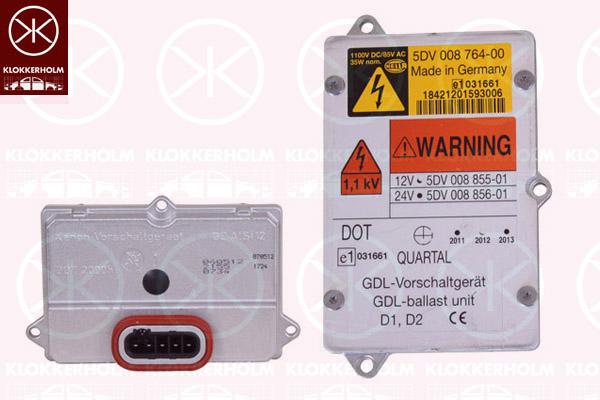 Ballast, gas discharge lamp, Hella, 63 11 7 248 050 (BMW), 002 820 2326 (MERCEDES), 24406569 (OPEL), 28474-JD00B (NISSAN), 2M5112K072AA (FORD), 2M5Z13C170AA (FORD), 4E0 907 476 (VW), 4E0 907 476 (AUDI), 62 35 149 (OPEL), 63 12 6 907 488 (BMW), 63120150614 (BMW), 93171034 (OPEL), A 002 820 2326 (MERCEDES), A002 820 2326 (MERCEDES)