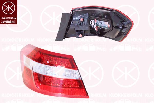 Tail Light Assembly, Classic, Elegance, Left, LED, without bulb holder, 212 820 0164 (MERCEDES), 212 906 6601 (MERCEDES), A2128200164 (MERCEDES), A2129066601 (MERCEDES)