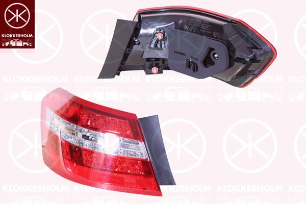 Tail Light Assembly, Avantgarde, Left, LED, with bulb holder, A212 820 1164 (MERCEDES), A212 906 6801 (MERCEDES)