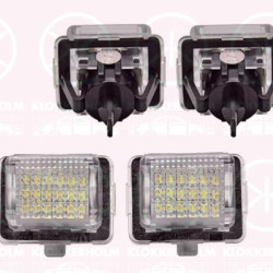 Licence Plate Light, LED, Set, Quantity: 2, 2218200456 (MERCEDES), A2218200456 (MERCEDES)