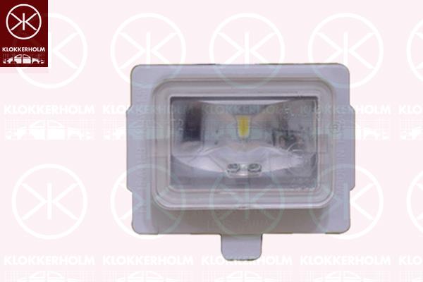 Licence Plate Light, LED, Smooth, LED Colour: white-transparent, 0999067000 (MERCEDES), A0999067000 (MERCEDES)