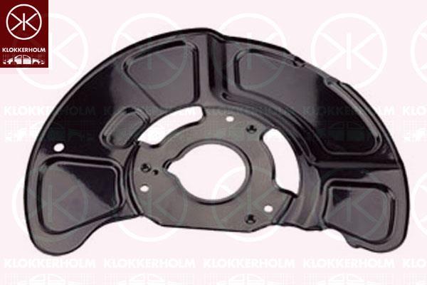 Splash Guard, brake disc, Front Axle Left, for brake disc diameter [mm]: 322, Diameter 1/Diameter 2 [mm]: 335/58, 212 420 1144 (MERCEDES), A212 420 1144 (MERCEDES), A2124201144 (MERCEDES)