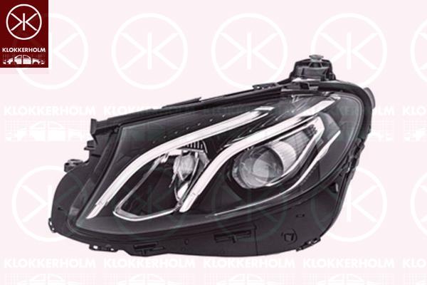 Headlight, Left, LED, with lettering: High Performance LED, without lettering: Mercedes Benz, without LED control unit for indicators, without LED control unit for low beam/high beam, without LED control unit for daytime running-/position ligh, Hella, 2139066501 (MERCEDES), A 213 906 6501 (MERCEDES), A2139066501 (MERCEDES)