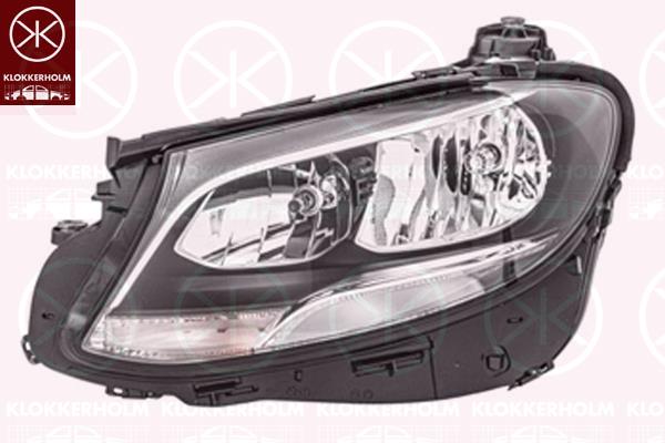 Headlight, Right, H7/H7, without lettering: Mercedes Benz, with daytime running light (LED), with indicator (LED), without LED control unit for indicators, Hella, 2138202261 (MERCEDES), A 213 820 2261 (MERCEDES), A2138202261 (MERCEDES)