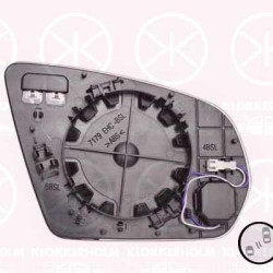 Mirror Glass, exterior mirror, Left, Heatable blind spot mirror, Number of pins: 4, Aspherical, 0998100302 (MERCEDES), A0998100302 (MERCEDES)