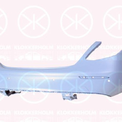 Bumper, w/primer, Elegance, Rear, with holes/bracket for narrow trim strips, with hole(s) for parking distance control, A2138850825649999 (MERCEDES), A21388508259999 (MERCEDES)