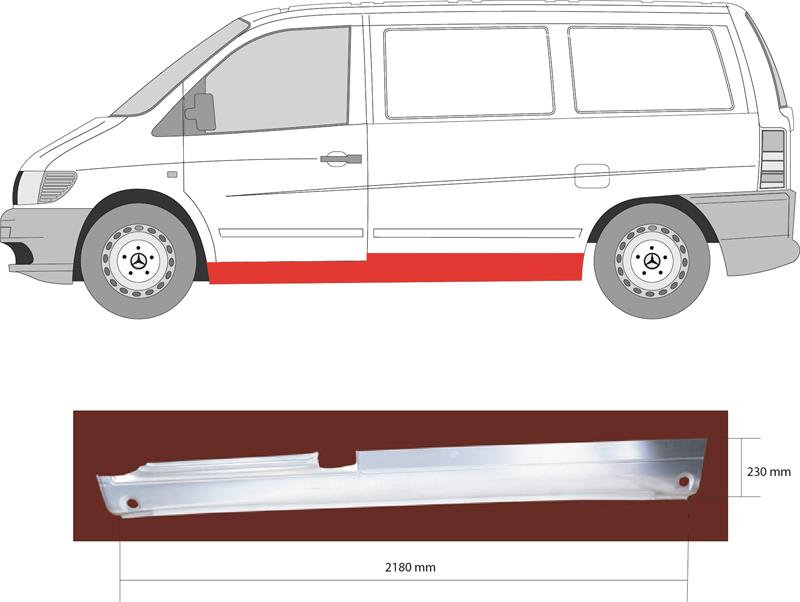 Rocker Panel, Repair Panel, Left, 