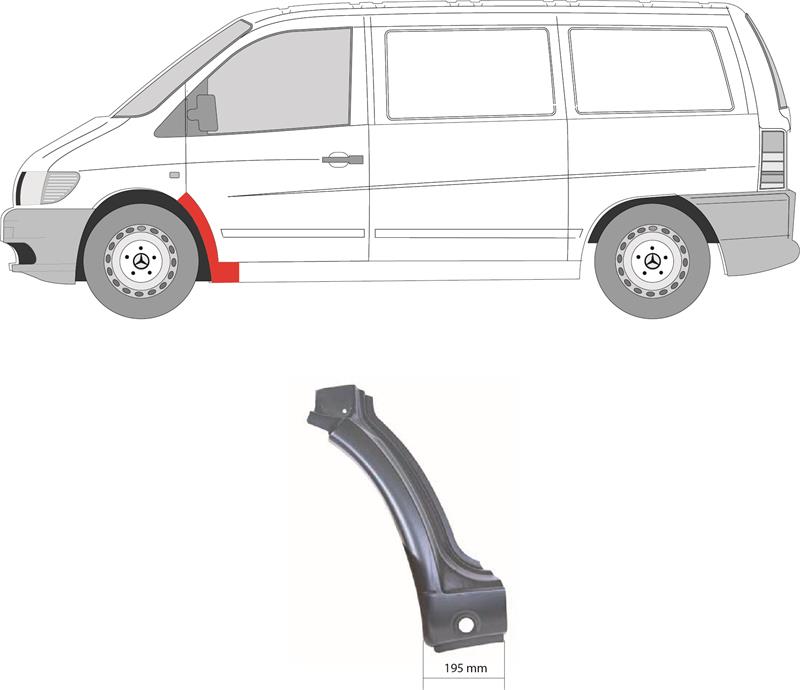 Wing, Repair Panel, Left Front, Rear Section, 