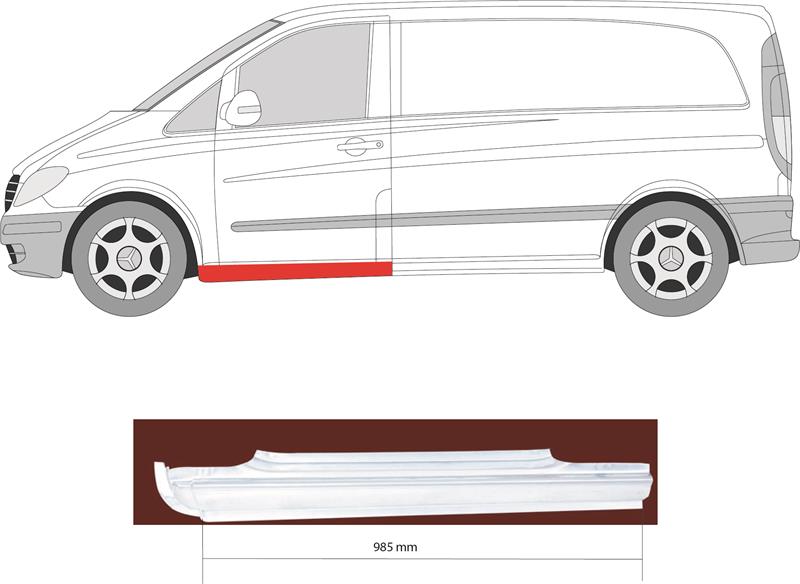 Rocker Panel, Repair Panel, Left, 