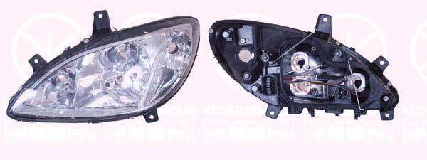 Headlight, H7/H7/H7, without motor for headlamp levelling, Left, Illuminance [lx]: 17.5, 639 820 0161 (MERCEDES), A 639 820 0161 (MERCEDES), A639 820 0161 (MERCEDES)