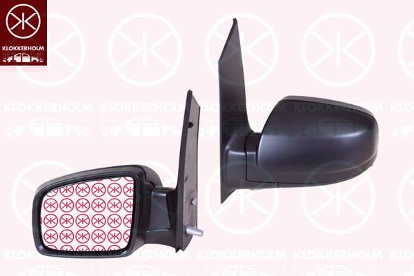 Exterior Mirror, Left, for manual mirror adjustment, Aspherical, black, 6398100619 (MERCEDES), A0028114133 (MERCEDES), A6398100619 (MERCEDES), A63981006197C45 (MERCEDES)