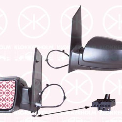 Exterior Mirror, Right, for electric mirror adjustment, Number of pins: 5, Heatable, Aspherical, black, A0028114233 (MERCEDES), 6398100919 (MERCEDES), A6398100919 (MERCEDES), A63981009197C45 (MERCEDES)