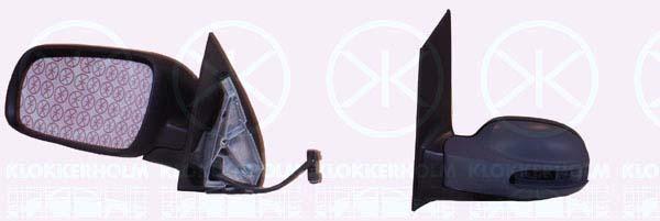 Exterior Mirror, Right, for electric mirror adjustment, Electronically foldable, Heatable, Aspherical, w/primer, 6398104816 (MERCEDES), 8101019 (MERCEDES), A0008101019 (MERCEDES), A6398103416 (MERCEDES), A6398104816 (MERCEDES), A8101019 (MERCEDES)