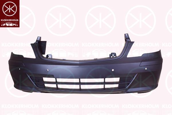 Bumper, with hole(s) for parking assistant system, Front, A63988078709999 (MERCEDES)