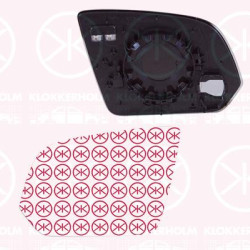 Mirror Glass, exterior mirror, Left, Heatable, Number of pins: 2, Aspherical, 4478111600 (MERCEDES), A4478111600 (MERCEDES)