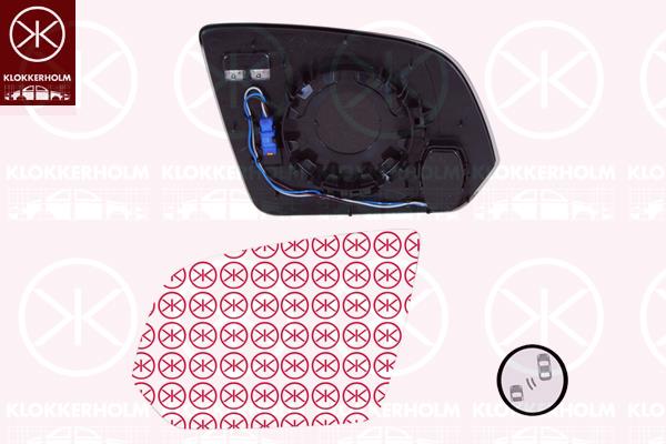 Mirror Glass, exterior mirror, Left, Heatable blind spot mirror, Aspherical, 4478110433 (MERCEDES), A4478110433 (MERCEDES)