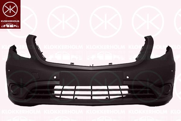 Bumper, w/primer, Front, Grained, with hole(s) for parking distance control, 44788509259999 (MERCEDES), A44788509259999 (MERCEDES)