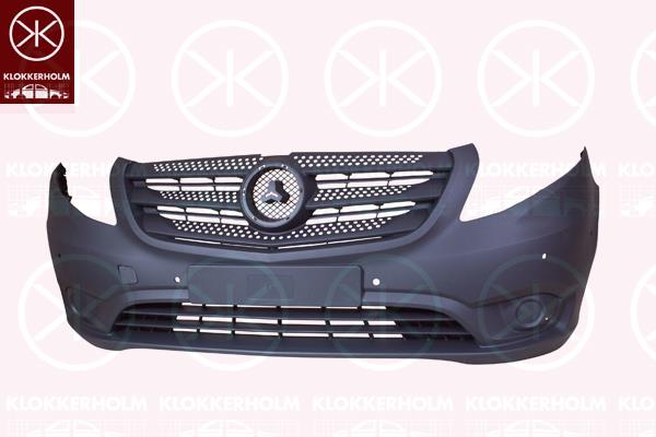 Bumper, Front, grey, with hole(s) for parking distance control, A44788505259B51 (MERCEDES)