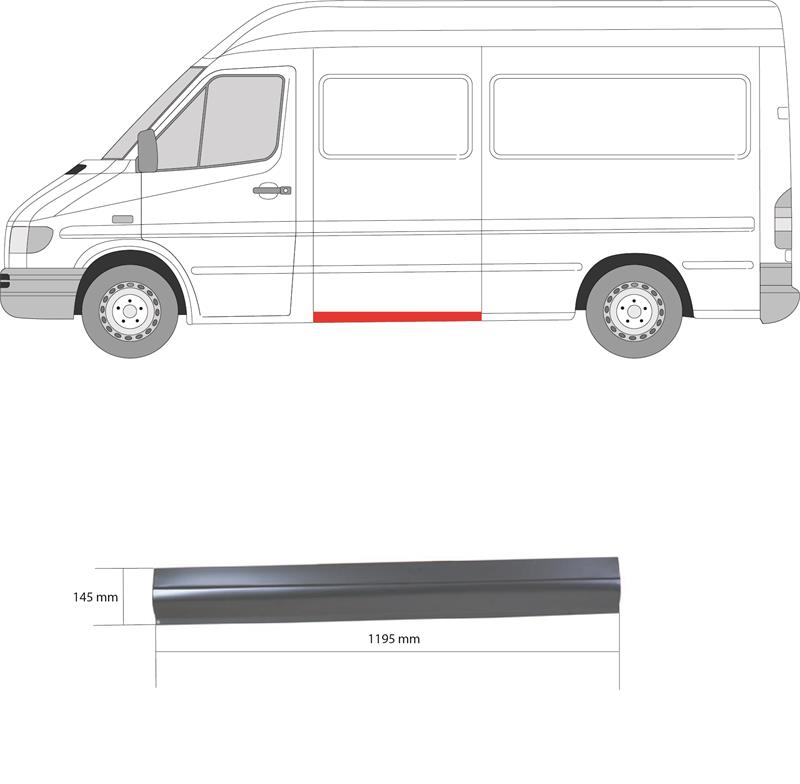 Quarter Panel, Left, Repair Panel, Lateral Panel, Lower Section, Height [cm]: 15, Length [cm]: 118.5, 