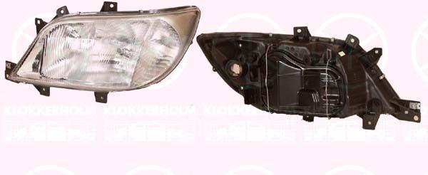 Headlight, H7/H1, for vehicles with headlight levelling, Depo, Left, Illuminance [lx]: 20, A 901 820 1061 (MERCEDES)