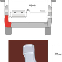 Rear Panel, Corner Panel, Repair Panel, Left Rear, Inner Section, Lower Section, 