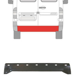 Rear Panel, Rear Panel, Repair Panel, Rear Section, Sheet Strength [mm]: 1.0, 901 612 0114 (MERCEDES), A 901 612 0114 (MERCEDES), A901 612 0114 (MERCEDES)