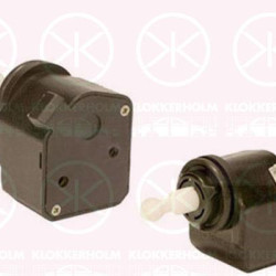 Actuator, headlight levelling, for vehicles without xenon light, Hella type, Electric, 000 829 2001 (MERCEDES), 1K6 941 295 (VW), 1Q0 941 295 (VW), 6R0 941 295 (VW), A 000 829 2001 (MERCEDES), A000 829 2001 (MERCEDES)