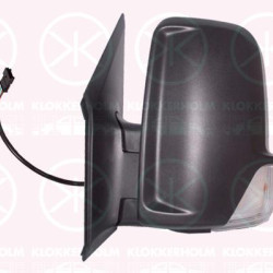 Exterior Mirror, Vehicle Equipment: for vehicles without lane keeping assist, Left, for electric mirror adjustment, with cable, Number of pins: 6, with indicator, Heatable, Convex, T15 16W, 2E1 857 501Q (VW), 2E0857587E (VW), A 906 810 3093 (MERCEDES), A0008105819 (MERCEDES)