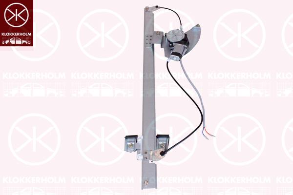 Window Regulator, OE-type, with electric motor, without comfort function, Electric, Left Front, 2E0 837 401 (VW), 906 720 0046 (MERCEDES), A 006 820 5442 (MERCEDES), A 906 720 0046 (MERCEDES), A906 720 0046 (MERCEDES)