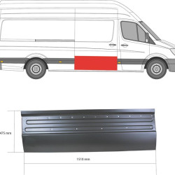 Door, body, Right Rear, Length [cm]: 150, lateral installation, Repair Panel, Lower Section, Axle Distance [mm]: 3665, Axle Distance [mm]: 4325, 