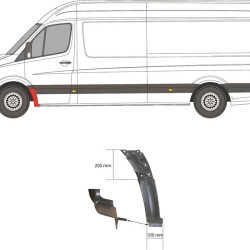 Wing, with screw, Left Front, Rear Section, 2E0 821 101 (VW), 906 630 2007 (MERCEDES), A 906 630 2007 (MERCEDES), A906 630 2007 (MERCEDES)