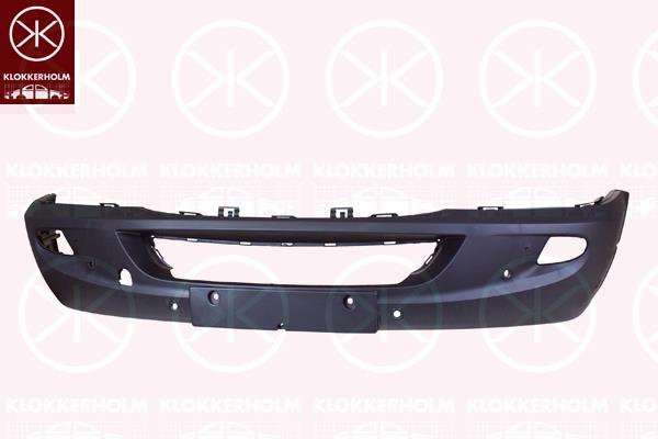 Bumper, Front, black, with hole(s) for fog lights, with hole(s) for parking distance control, A9068800770 (MERCEDES)