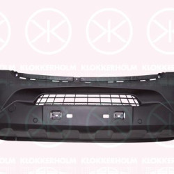 Bumper, Front, with hole(s) for fog lights, with hole(s) for washer nozzle, with hole(s) for parking distance control, black, A9068805070 (MERCEDES), A90688050709B51 (MERCEDES)