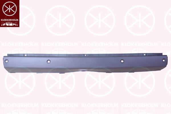 Bumper, Rear, with hole(s) for parking distance control, black, 2E1807302B (VW), A90688003719B51 (MERCEDES)