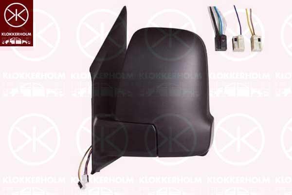 Exterior Mirror, Right, Short mirror arm, for vehicles with blind spot assistant, for electric mirror adjustment, Number of pins: 9, with indicator, Heatable, Convex, T15 16W, 9108111000 (MERCEDES), A9105420100 (MERCEDES), A9108111000 (MERCEDES), A9108112800 (MERCEDES), A9108113900 (MERCEDES), A9108114000 (MERCEDES), A9109064600 (MERCEDES)