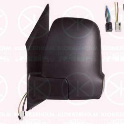 Exterior Mirror, Left, Short mirror arm, for electric mirror adjustment, Number of pins: 9, with indicator, Heatable, Convex, T15 16W, A0008111022 (MERCEDES), A0018228920 (MERCEDES), A0028115033 (MERCEDES), A0008130436 (MERCEDES), A9108107902 (MERCEDES)