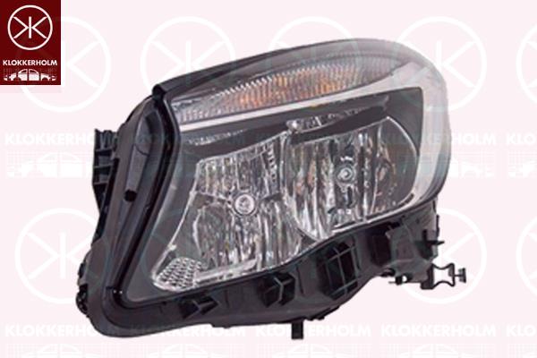 Headlight, Right, Illuminance [lx]: 17.5, H7, H15, Housing Colour: black, with motor for headlamp levelling, AL, 1569061200 (MERCEDES), A156 906 12 00 (MERCEDES), A1569061200 (MERCEDES)