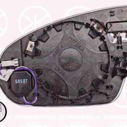 Mirror Glass, exterior mirror, Right, Heatable blind spot mirror, Number of pins: 2, Number of pins: 2, Aspherical, 0998103201 (MERCEDES), A 099 810 32 01 68 (MERCEDES), A0998103201 (MERCEDES)